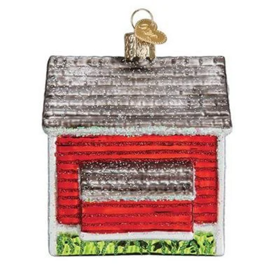 Chicken Coop Blown Glass Tree Ornament by Old World Christmas