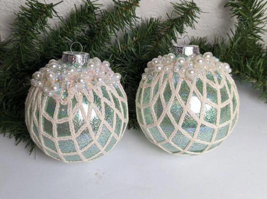 Glass Fishing Float Christmas Ornaments