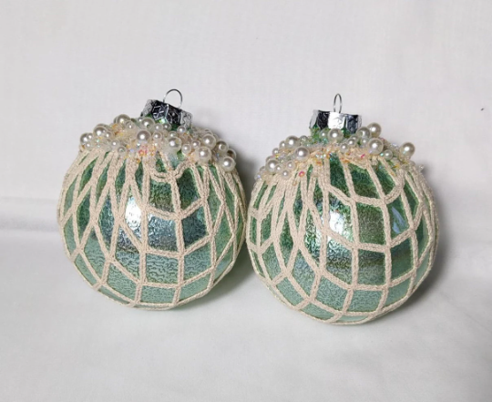 Glass Fishing Float Christmas Ornaments