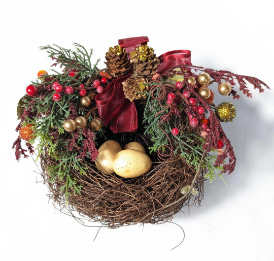 Birds Nest Cottage Gardens Christmas Ornament