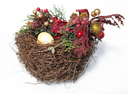 Birds Nest Cottage Gardens Christmas Ornament