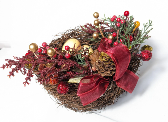 Birds Nest Cottage Gardens Christmas Ornament