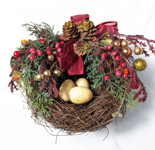 Birds Nest Cottage Gardens Christmas Ornament