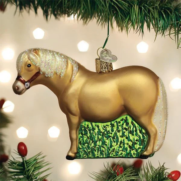Shetland Pony Blown Glass Tree Ornament by Old World Christmas