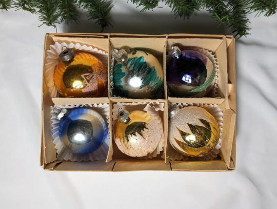 Vintage Shiny Brite Christmas Ornaments