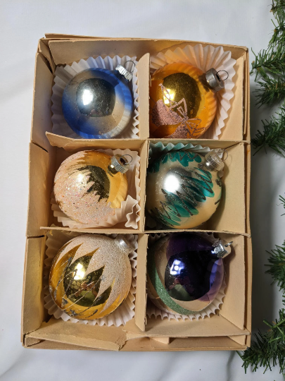 Vintage Shiny Brite Christmas Ornaments