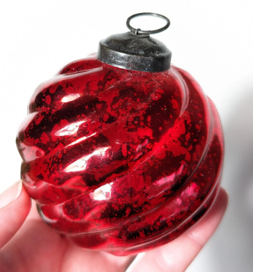 Vintage Kugel Style Glass Christmas Ornaments