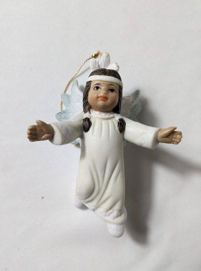 Vintage 1993 House of Lloyd Native American Angel Ornament