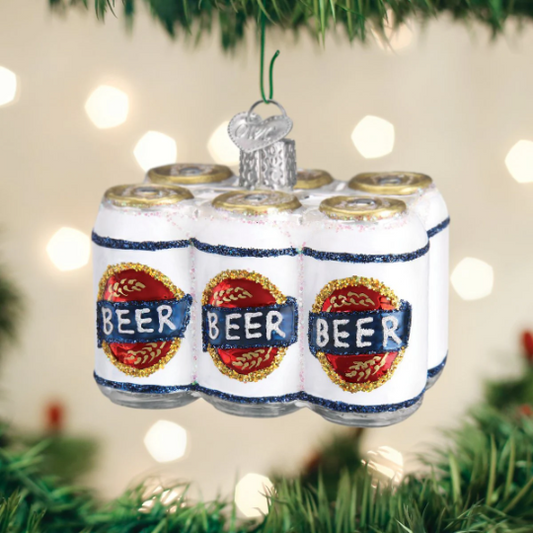 Six Pack Beer Old World Christmas Ornament