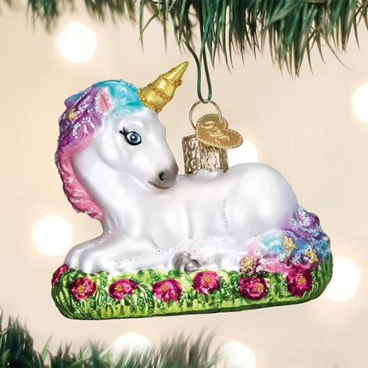 Baby Unicorn Old World Christmas Ornament