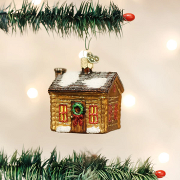 Log Cabin Old World Christmas Ornament