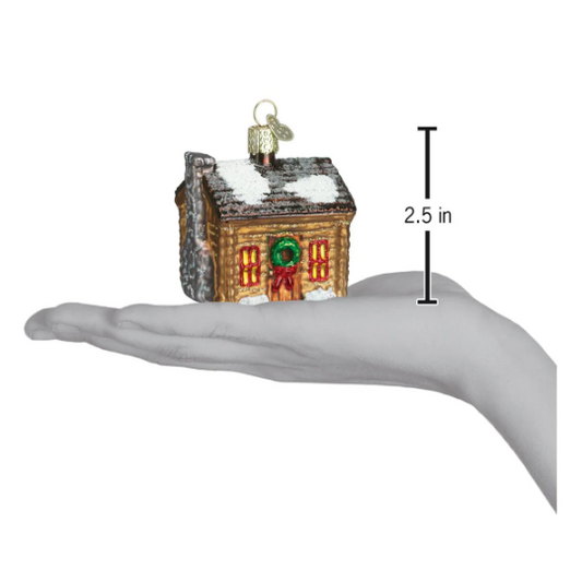 Log Cabin Old World Christmas Ornament