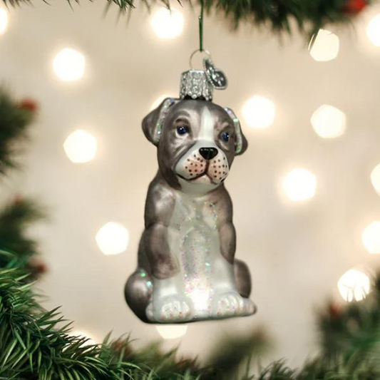 Pitbull Old World Christmas Ornament