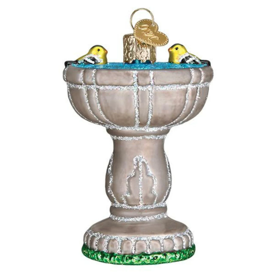 Birdbath Old World Christmas Ornament