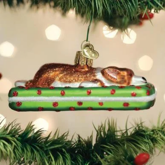 Sleepy Corgi Old World Christmas