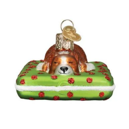 Sleepy Corgi Old World Christmas
