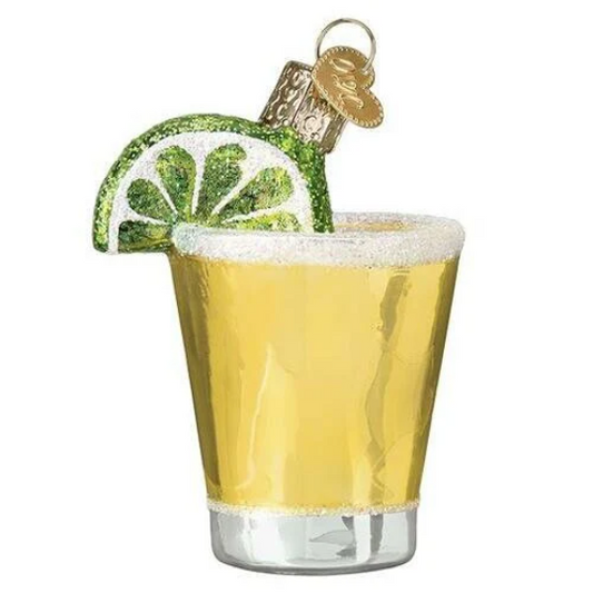 Tequila Shot with Lime - Blown Glass Tree Ornament by Old World Christmas