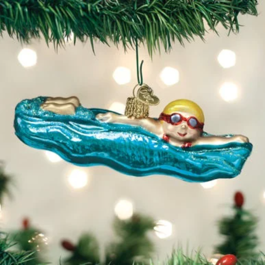 Swimming Old World Christmas Ornament