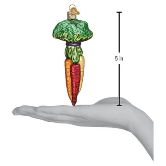 Rainbow Carrots Old World Christmas Ornament