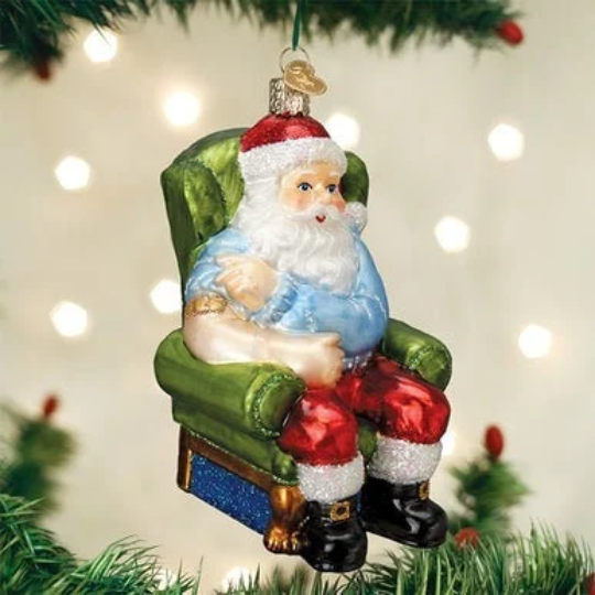 Vaccinated Santa Old World Christmas Ornament