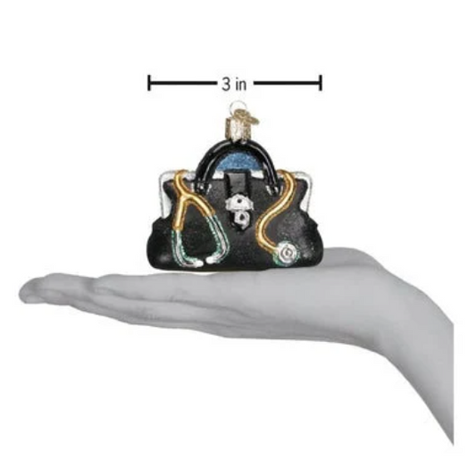 Old Fashioned Doctor's Bag Blown Glass Tree Ornament by Old World Christmas