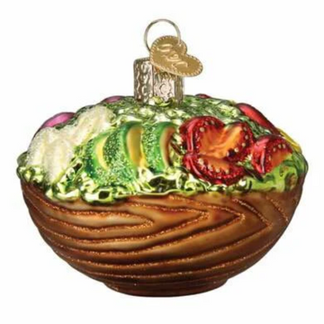 Bowl Of Salad Blown Glass Tree Ornament by Old World Christmas