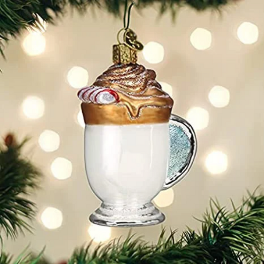 Whipped Coffee Old World Christmas Glass Ornament