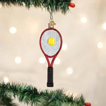 Tennis Racquet - Blown Glass Tree Ornament by Old World Christmas