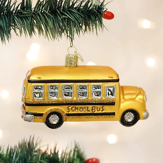 School Bus Old World Christmas Ornament