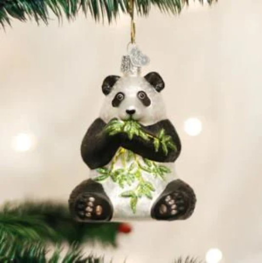 Panda Old World Christmas Ornament