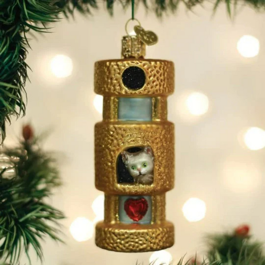 Cat Tower Old World Christmas Ornament