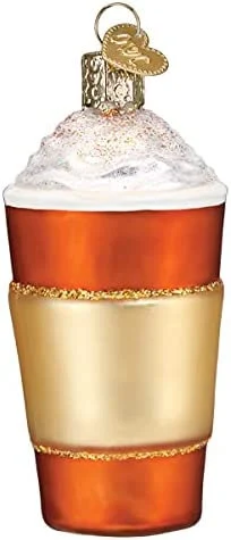 Pumpkin Spice Coffee - Blown Glass Tree Ornament by Old World Christmas Ornament