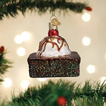 Brownie a la Mode - Blown Glass Tree Ornament by Old World Christmas