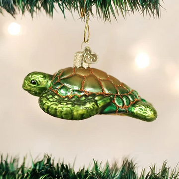 Green Sea Turtle Old World Christmas Ornament