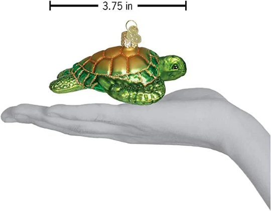 Green Sea Turtle Old World Christmas Ornament