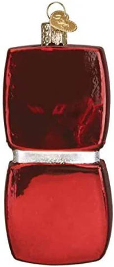 Makeup Palette - Eye Shadow Blown Glass Tree Ornament by Old World Christmas