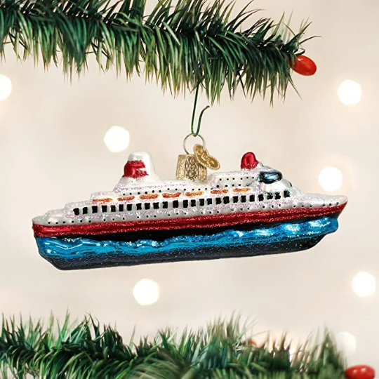 Cruise Ship Old World Christmas Ornament