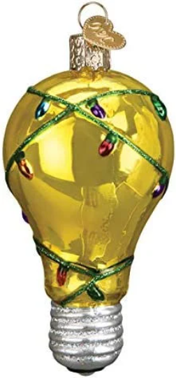 Electrician Lightbulb Old World Christmas Ornament