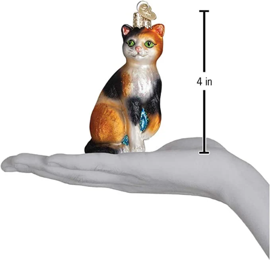 Calico Cat Old World Christmas Ornament