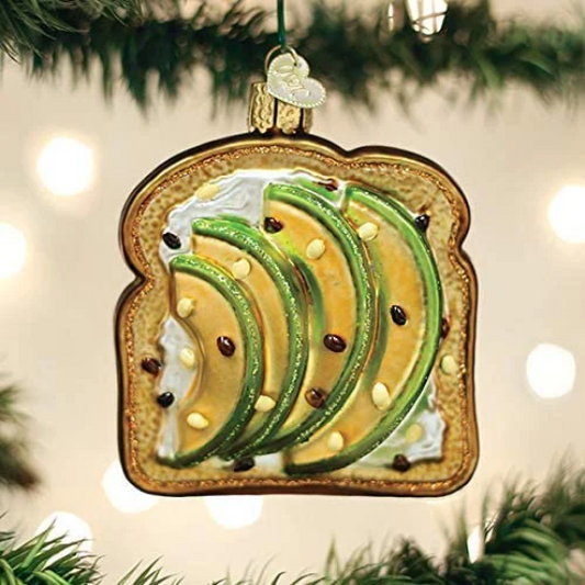 Avocado Toast Old World Christmas Ornament