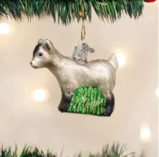 Pygmy Goat Old World Christmas Ornament