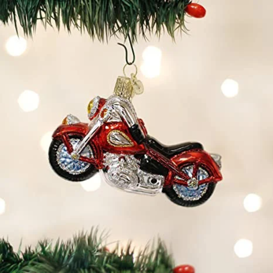 Motorcycle Old World Christmas Ornament