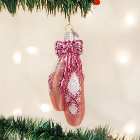 Ballet Toe Shoe Old World Christmas Ornament