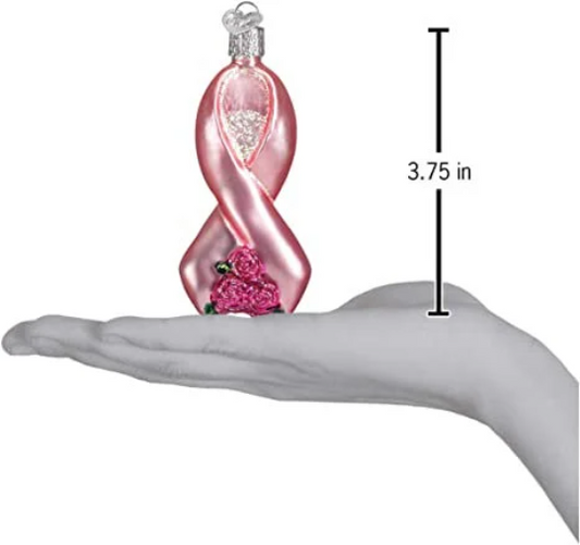 Pink Ribbon Old World Christmas Ornament