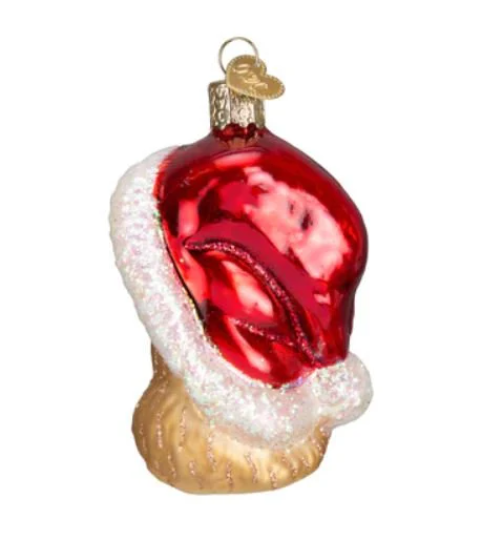 Santa's Kitten Old World Christmas Ornament