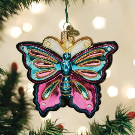 Fanciful Butterfly Old World Christmas Ornament