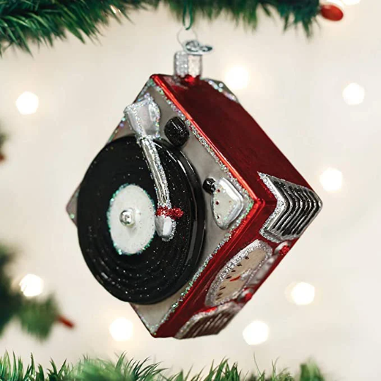 Record Player Old World Christmas Ornament