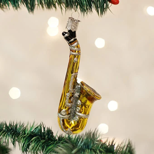 Saxophone Old World Christmas Ornament