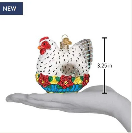 French Hen Old World Christmas Ornament