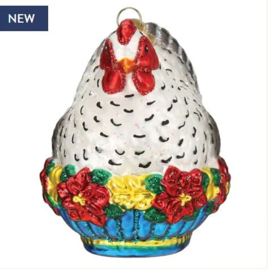 French Hen Old World Christmas Ornament